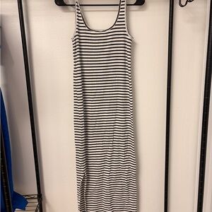 H&M Black and White Striped Maxi Dress
